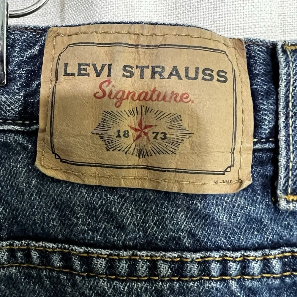 Levi‎ Strauss Signature Loose Relaxed Mens Blue Jeans  Size 44x30